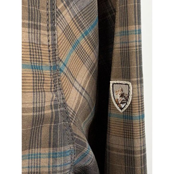 Kuhl Response Lite Button Down Full Snap Shirt Men’s Small Brown Outdoor - Picture 5 of 16